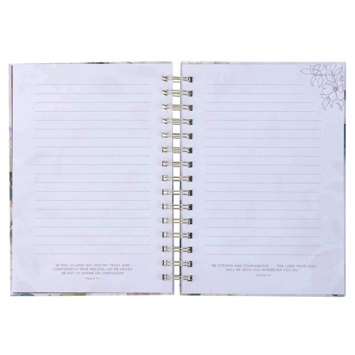 Journal Wirebound Purple Floral Trust in the Lord Prov. 3:5