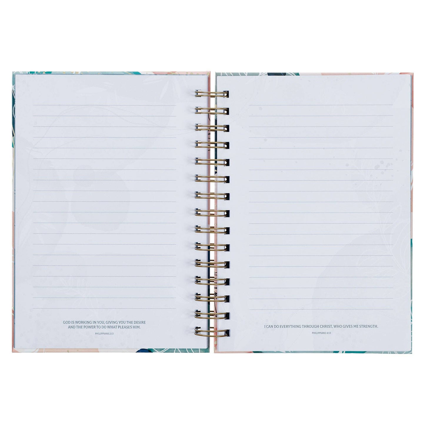 Journal Wirebound White Abstract/Leaves Plans Jer. 29:11