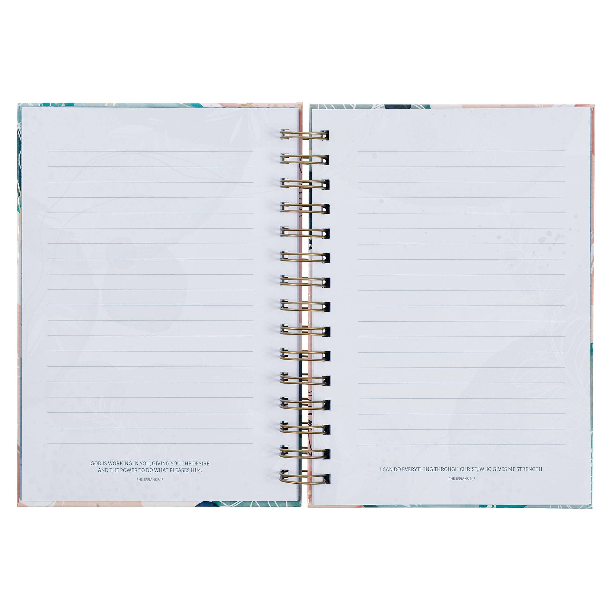 Journal Wirebound White Abstract/Leaves Plans Jer. 29:11