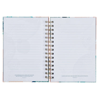 Journal Wirebound White Abstract/Leaves Plans Jer. 29:11