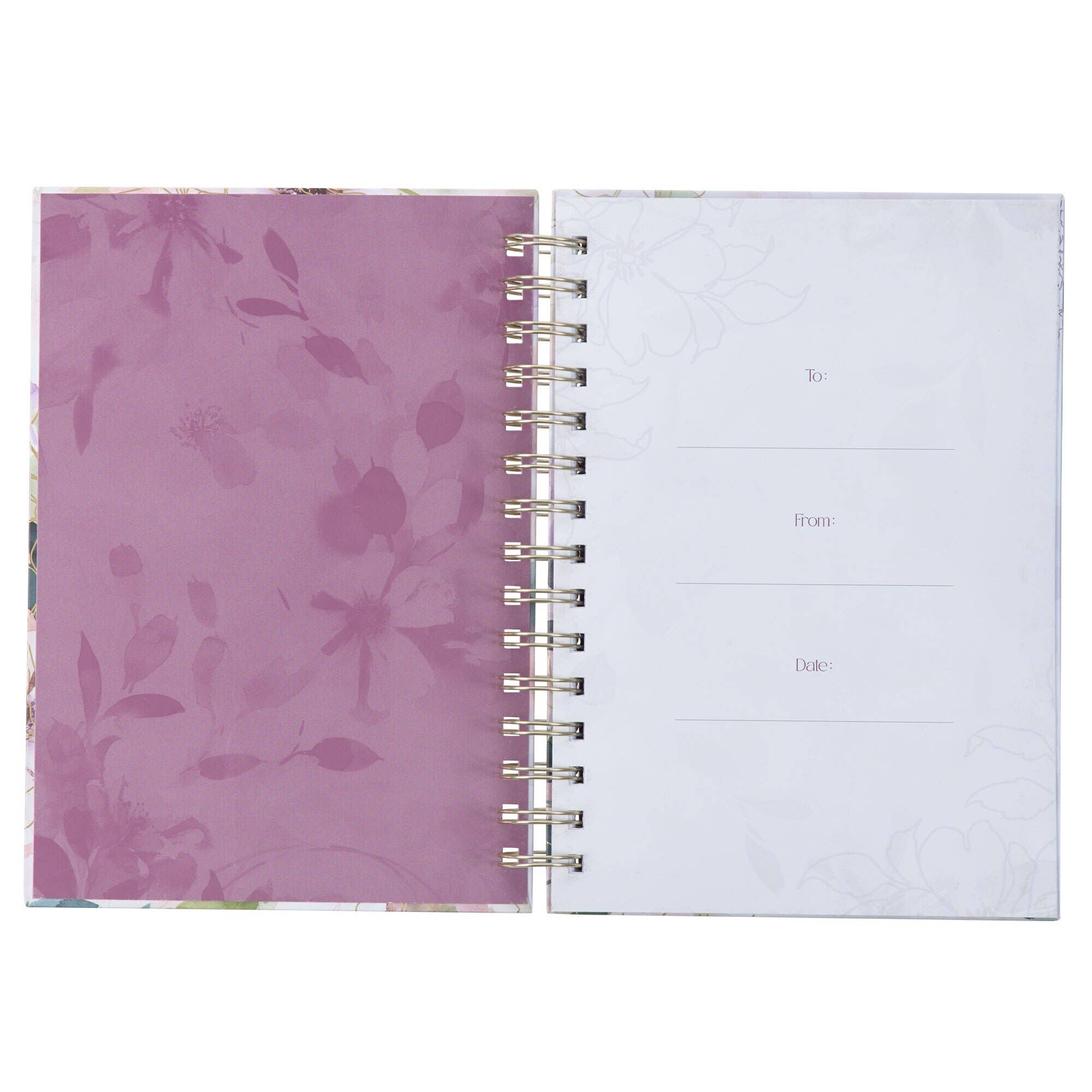 Journal Wirebound Purple Floral Trust in the Lord Prov. 3:5