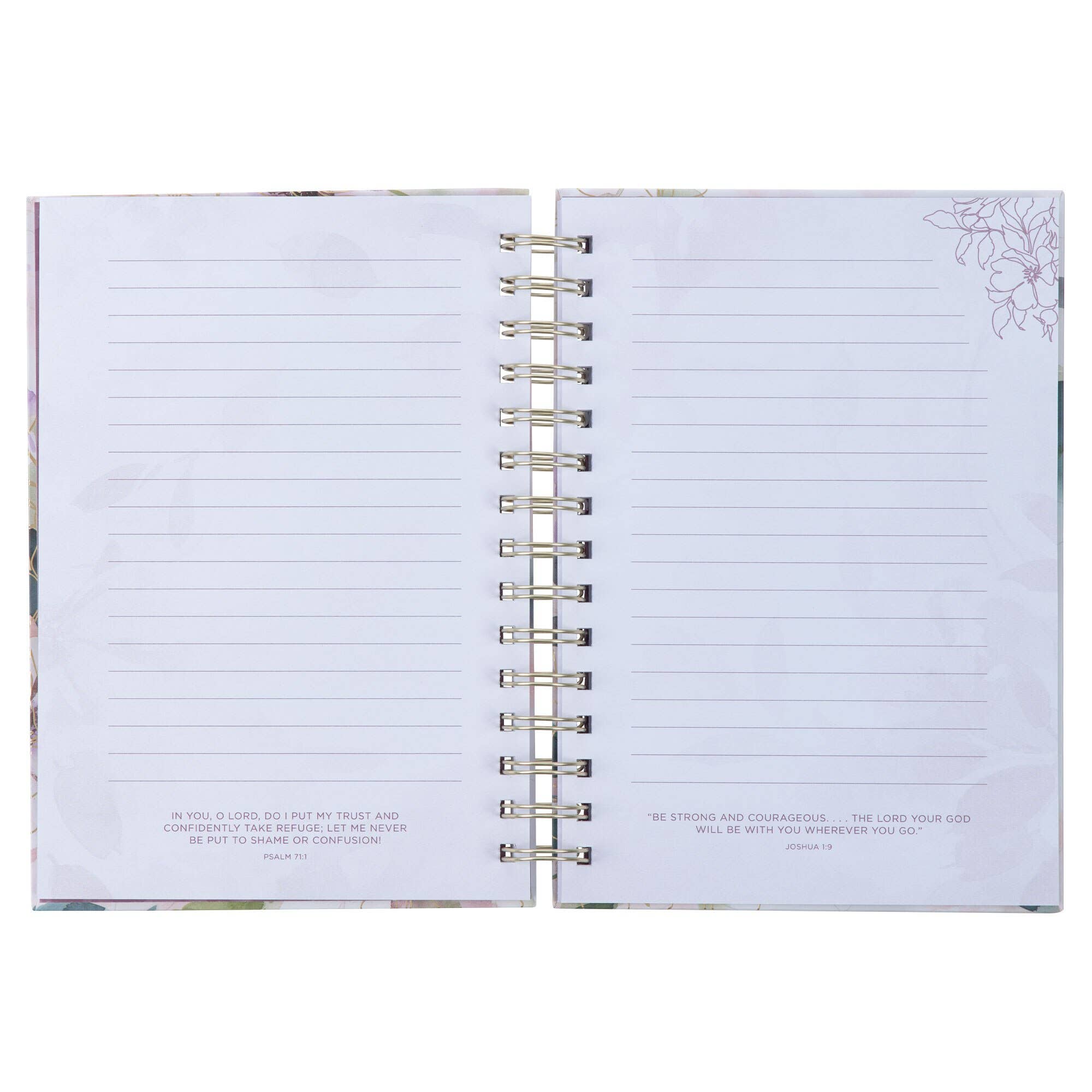 Journal Wirebound Purple Floral Trust in the Lord Prov. 3:5