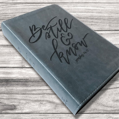 ESV Gray Student Study Bible - Be Still and Know - Add Your Name