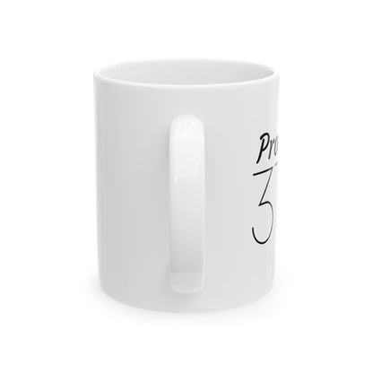 Proverbs 31:25 Bible Verse White Ceramic Mug | 11oz