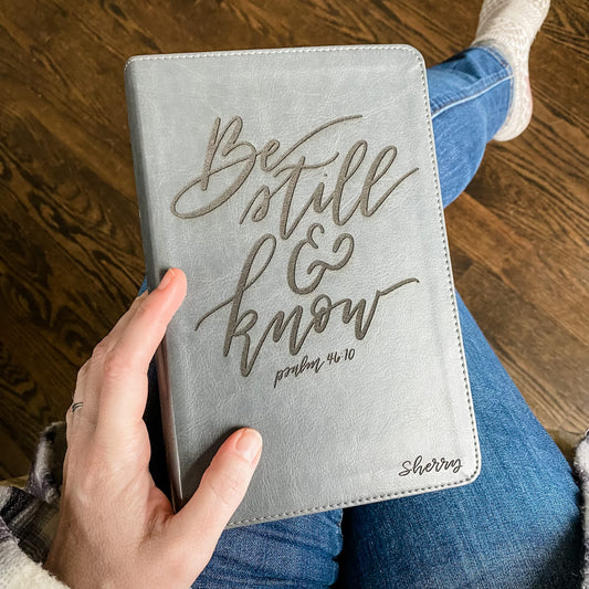 ESV Gray Student Study Bible - Be Still and Know - Add Your Name