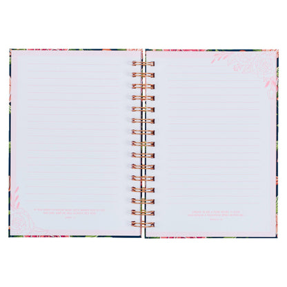 Journal Wirebound Navy Floral Strength & Dignity Prov. 31:25