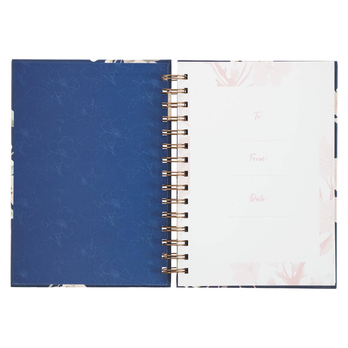 Journal Wirebound Large Navy It Is Well With My Soul
